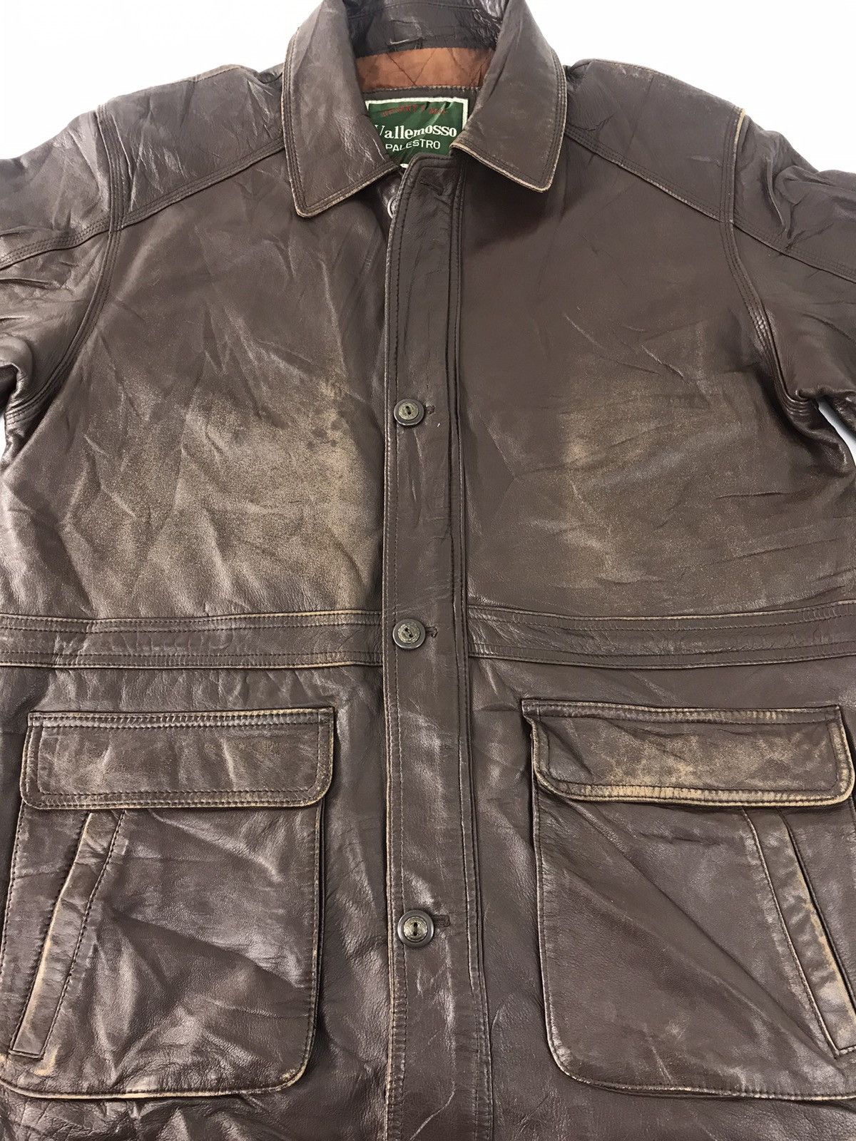 Vintage Bryant & May Vallemosso Palestro Leather Jacket Quilt Inner Size US L / EU 52-54 / 3 - 3 Thumbnail