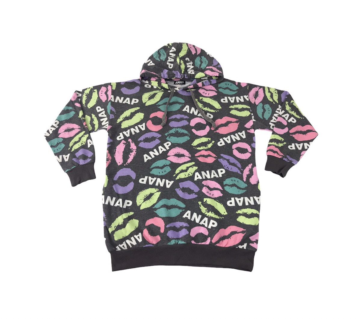 Japanese Brand × Vintage Anap All Over Lips Logo Pull Over Hoodies Fashion Size US L / EU 52-54 / 3 - 1 Thumbnail