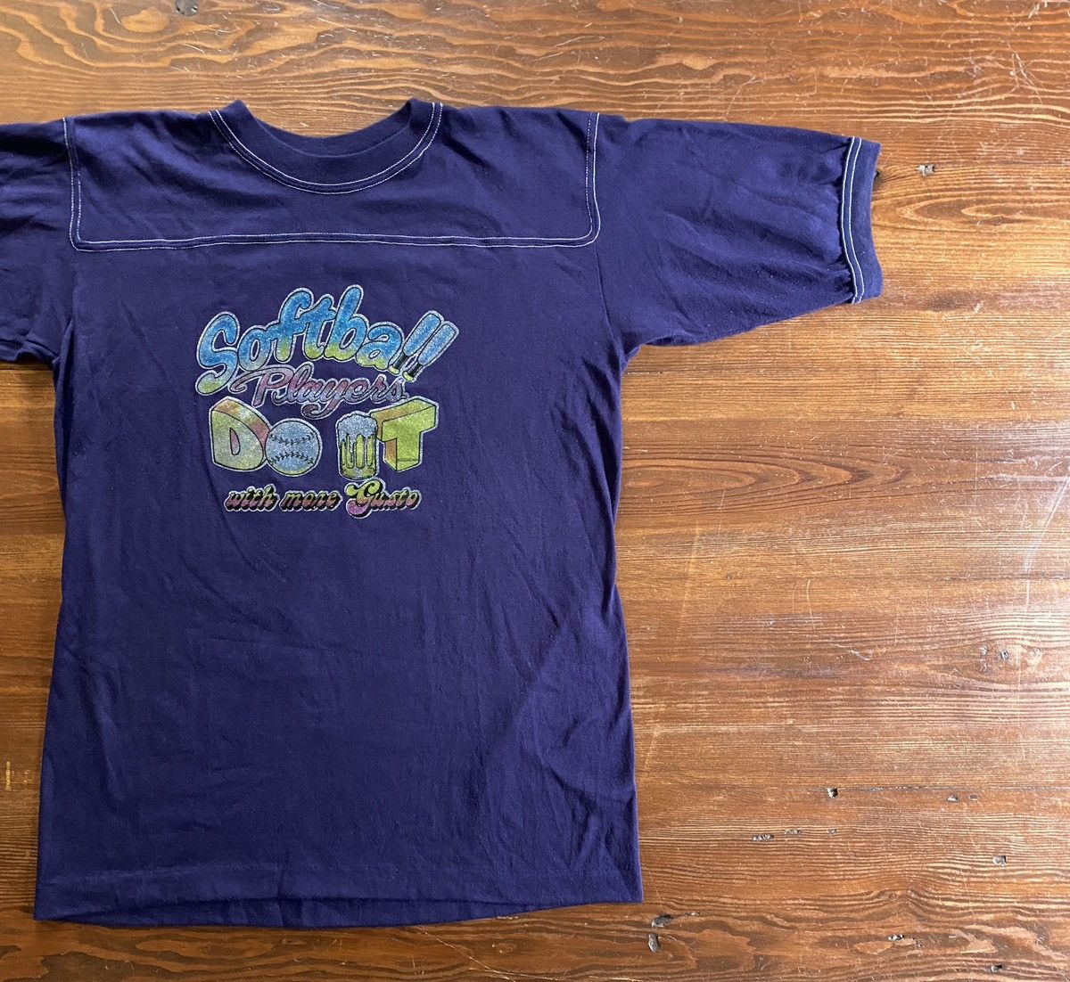 Vintage Vintage 1978 Softball Decal Roach Single Stitch Ringer Tee Size US M / EU 48-50 / 2 - 1 Thumbnail