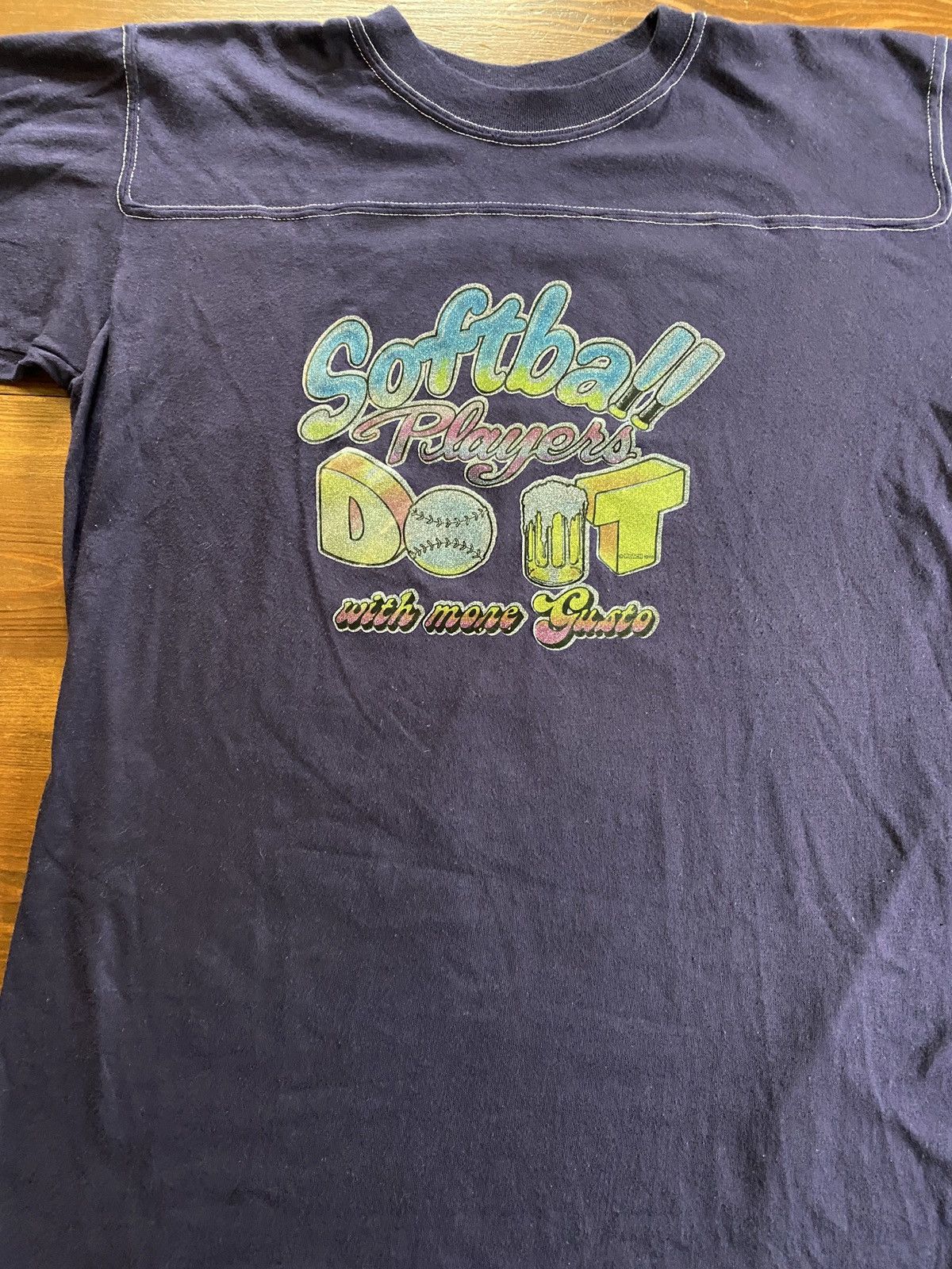 Vintage Vintage 1978 Softball Decal Roach Single Stitch Ringer Tee Size US M / EU 48-50 / 2 - 3 Thumbnail