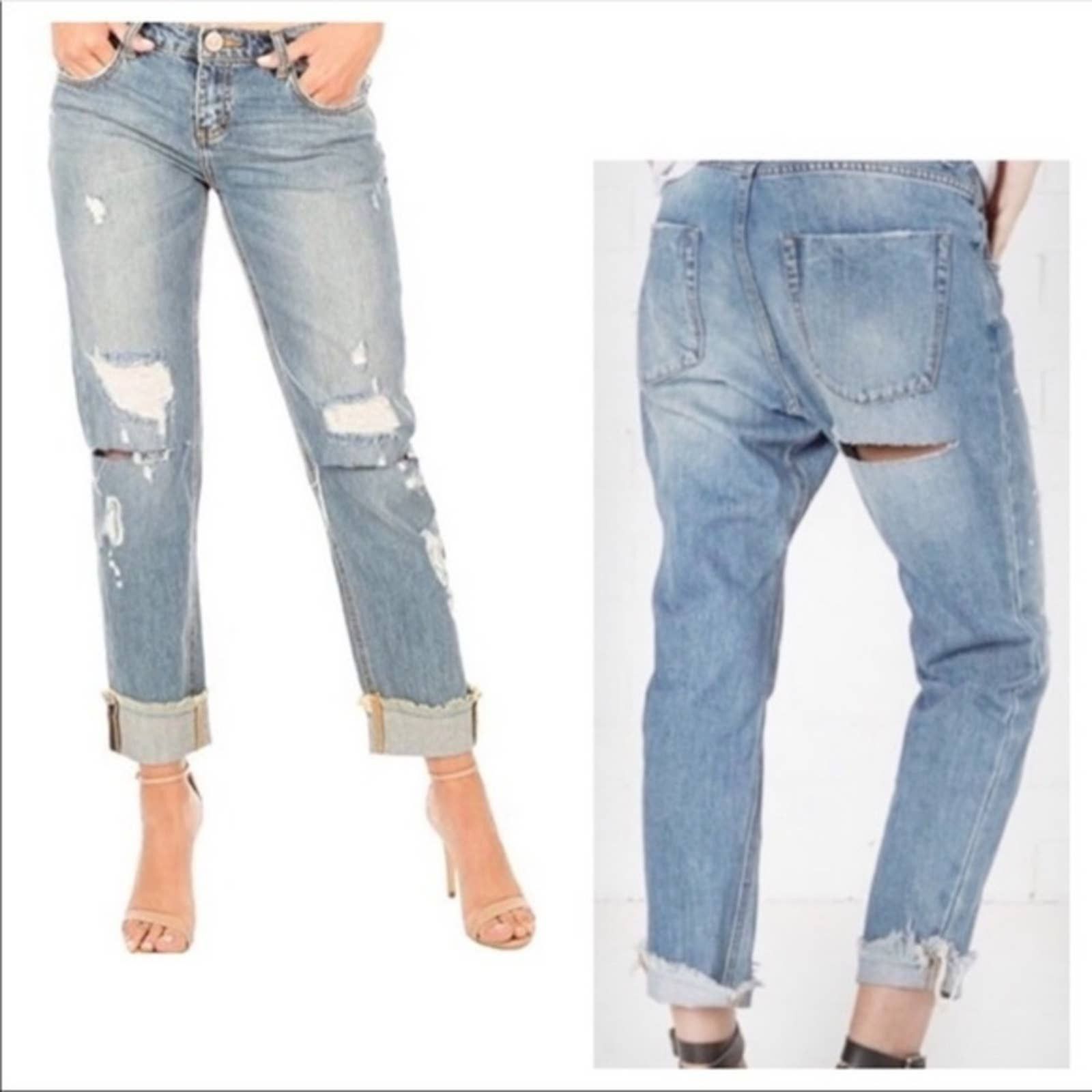 NEW One Teaspoon Blue Buoy Awesome Baggies Jeans Sz 25