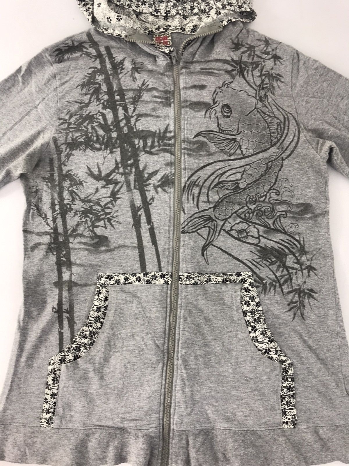 Japanese Brand × Vintage Hoodies Inspired Bamboo Koi Sukajan Souvenir Printed Logo Size M / US 6-8 / IT 42-44 - 3 Thumbnail