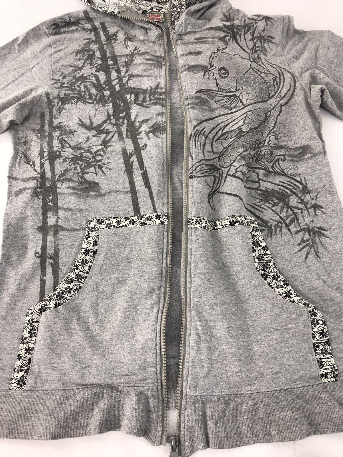 Japanese Brand × Vintage Hoodies Inspired Bamboo Koi Sukajan Souvenir Printed Logo Size M / US 6-8 / IT 42-44 - 4 Thumbnail