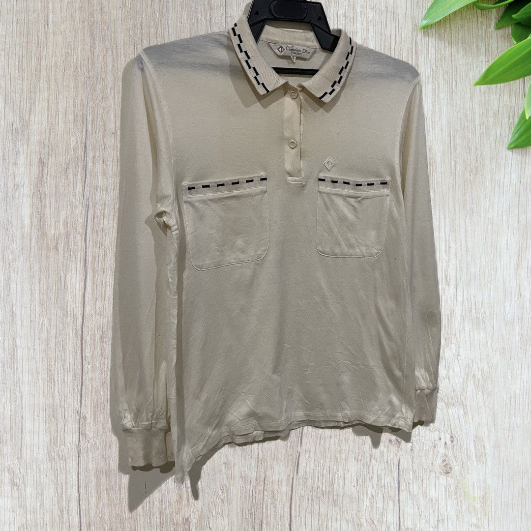 Christian Dior Monsieur Vintage 80s Christian Dior Sports Double Pocket Collar Polos Size US S / EU 44-46 / 1 - 7 Thumbnail