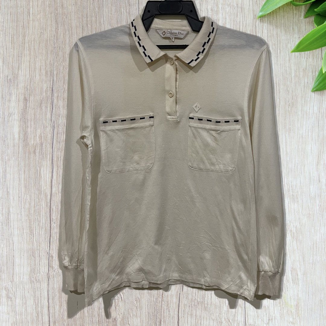 Christian Dior Monsieur Vintage 80s Christian Dior Sports Double Pocket Collar Polos Size US S / EU 44-46 / 1 - 5 Thumbnail