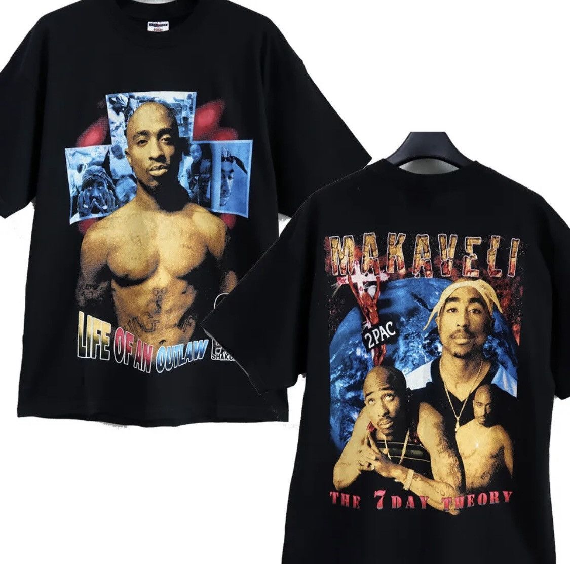 90s Vintage 2pac rap tee size XL Tupac Shakur t shirt Death