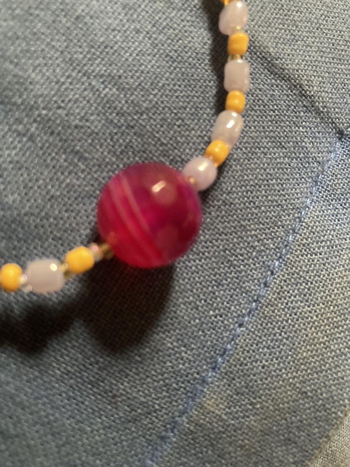 Jewelry SALE Pink agate statement beaded bracelet Size ONE SIZE - 2 Thumbnail
