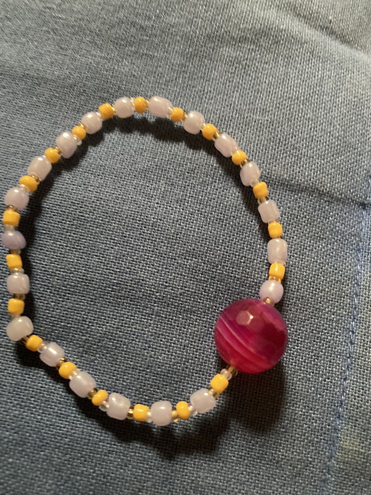 Jewelry SALE Pink agate statement beaded bracelet Size ONE SIZE - 1 Thumbnail