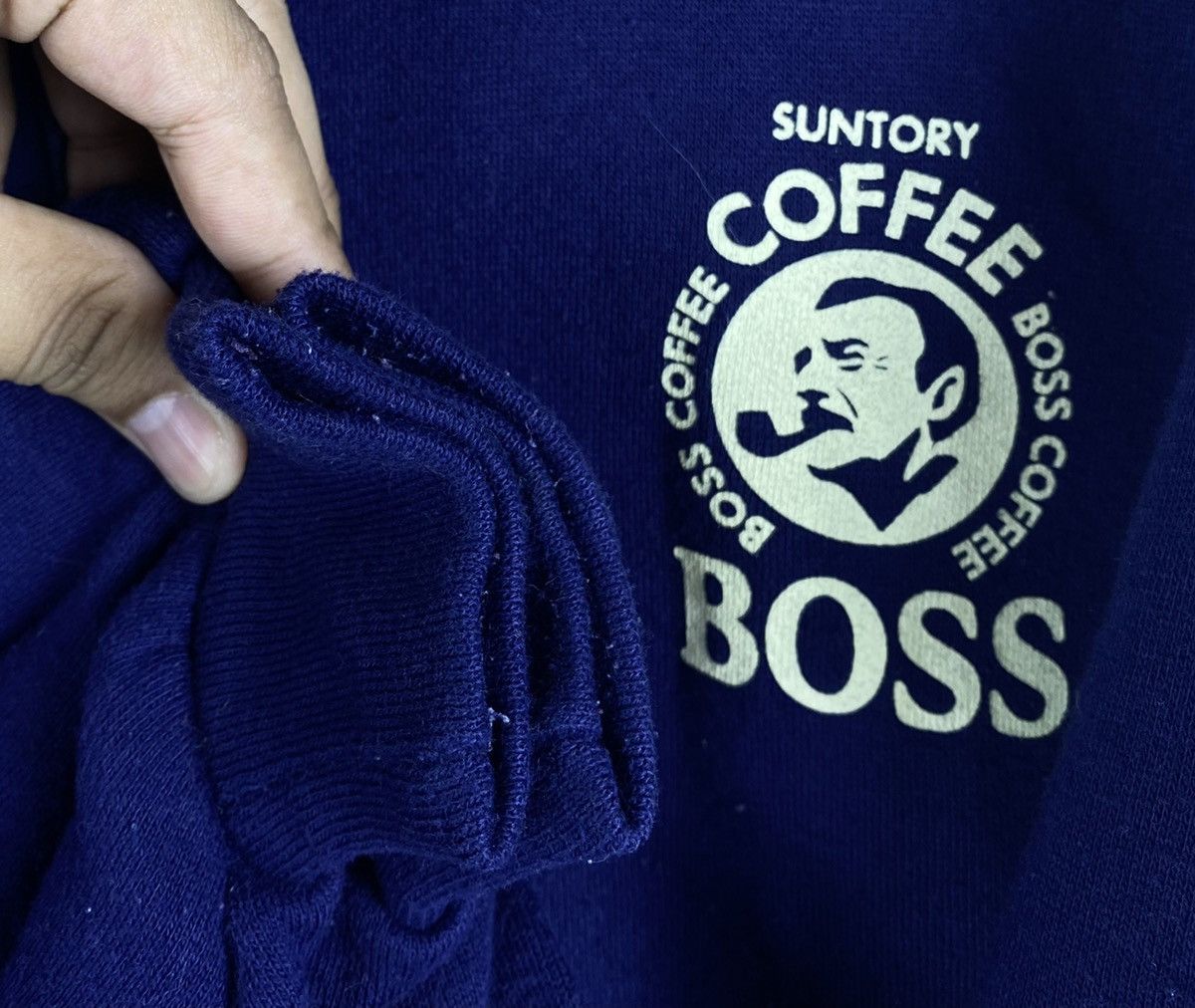Japanese Brand Vintage Suntory Boss Coffee Hoodie Sweatshirts Size US L / EU 52-54 / 3 - 8 Thumbnail