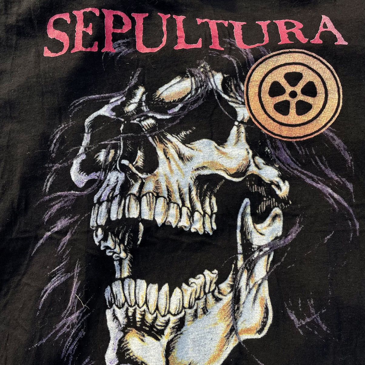 Vintage Vintage 90s Sepultura Sun Faded Band Tee Graphic Punk Boxy L Size US L / EU 52-54 / 3 - 5 Thumbnail
