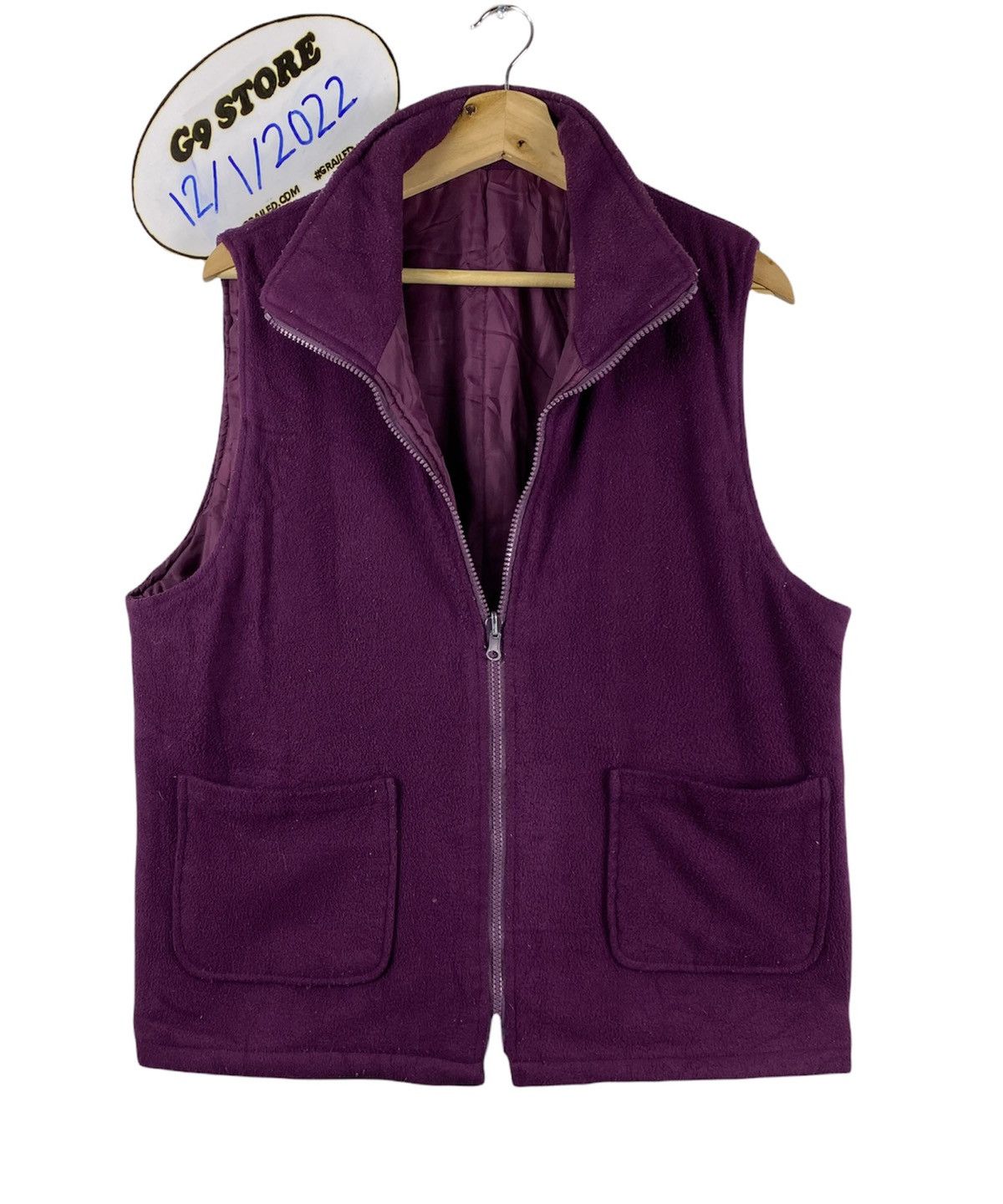 image of Tracey Vest x Vintage Steal Vintage Fleece Two Pocket Zipper Vest, Men's (Size Large)