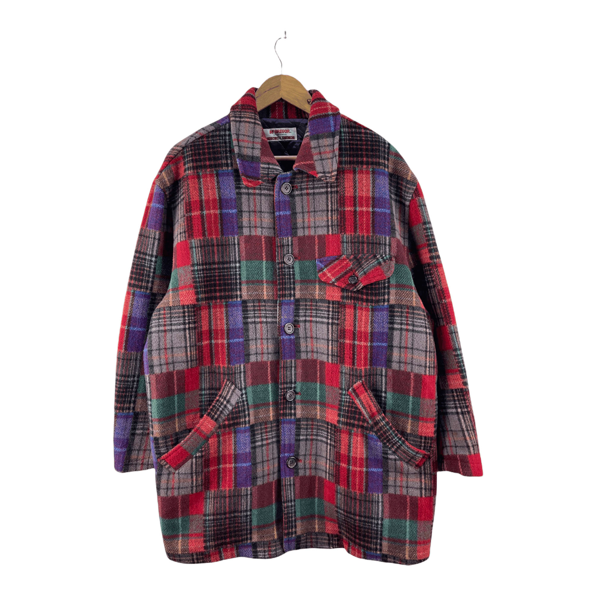 image of Vintage Mcgregor Multicolor Flannel Wool Jacket, Men's (Size Large)