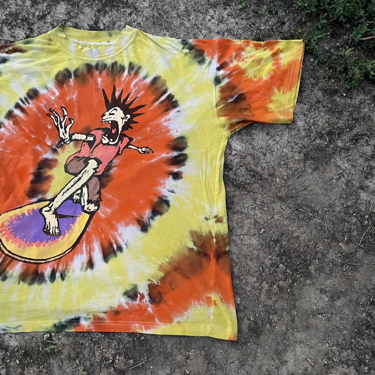 Vintage Vintage Y2K Tie Dye Graphic Tee Rave Streetwear Baggy XL Size US XL / EU 56 / 4 - 3 Thumbnail