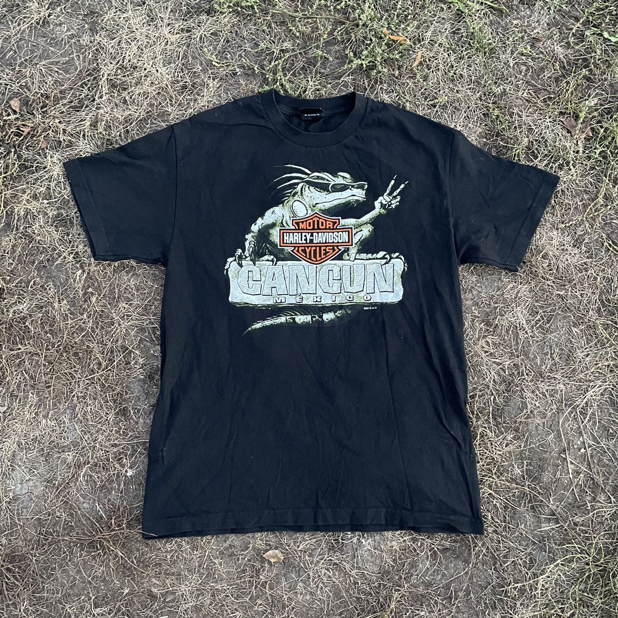 Vintage Vintage Y2K Harley Davidson Graphic Tee Motorcycle Black L Size US L / EU 52-54 / 3 - 1 Thumbnail
