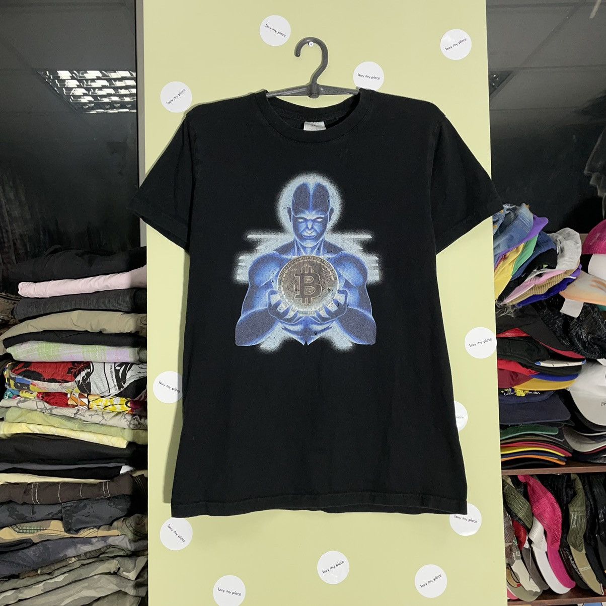 Vintage 90s Adult “ BITCOIN LOGO Crypto ” Hype Humor Tee