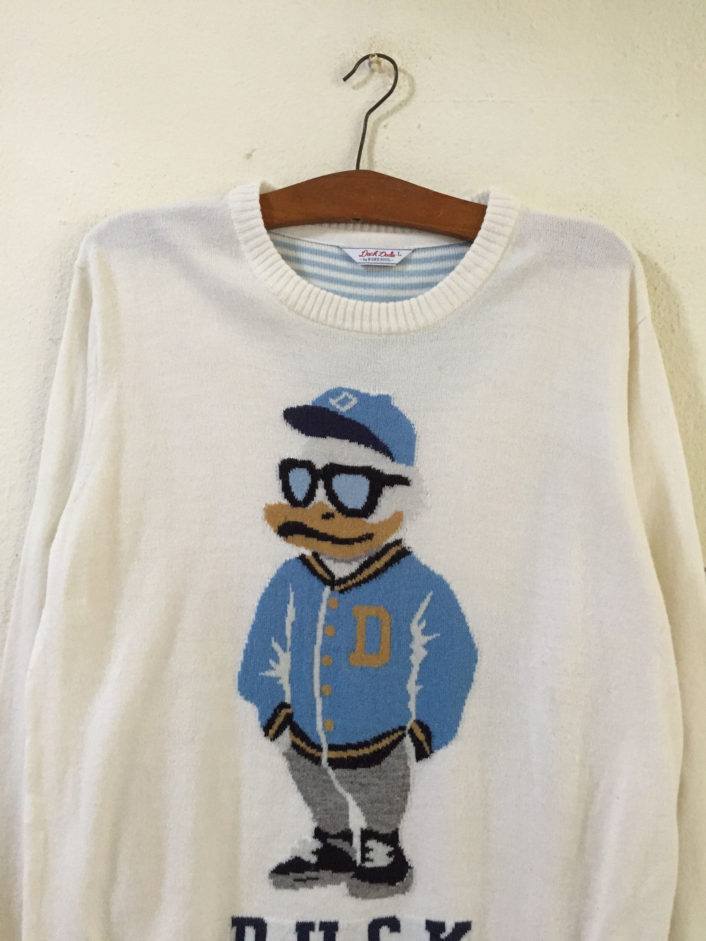 Cartoon Network B One Soul Duck Dude Knitwear Sweatshirt Size US L / EU 52-54 / 3 - 4 Thumbnail
