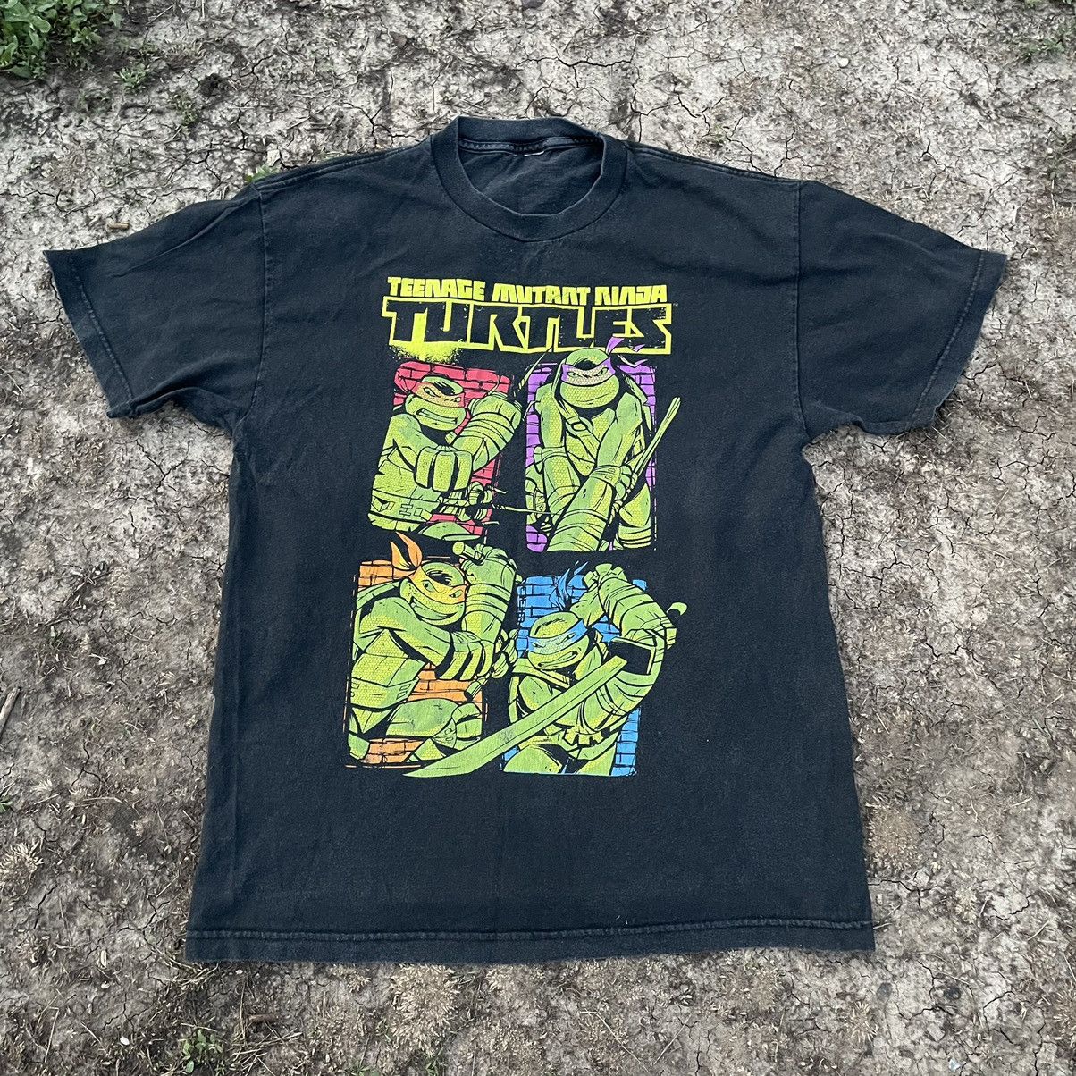 Vintage Vintage 90s TMNT Sun Faded Graphic Tee Skater Baggy Slim L Size US L / EU 52-54 / 3 - 1 Thumbnail