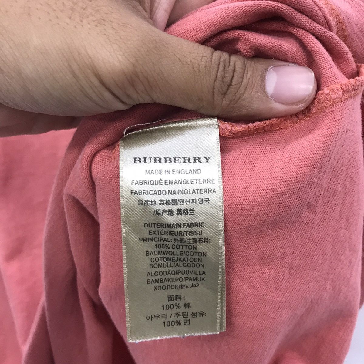 Burberry *Rare!! Burberry Small logo embroidery men tshirt Size US L / EU 52-54 / 3 - 12 Thumbnail