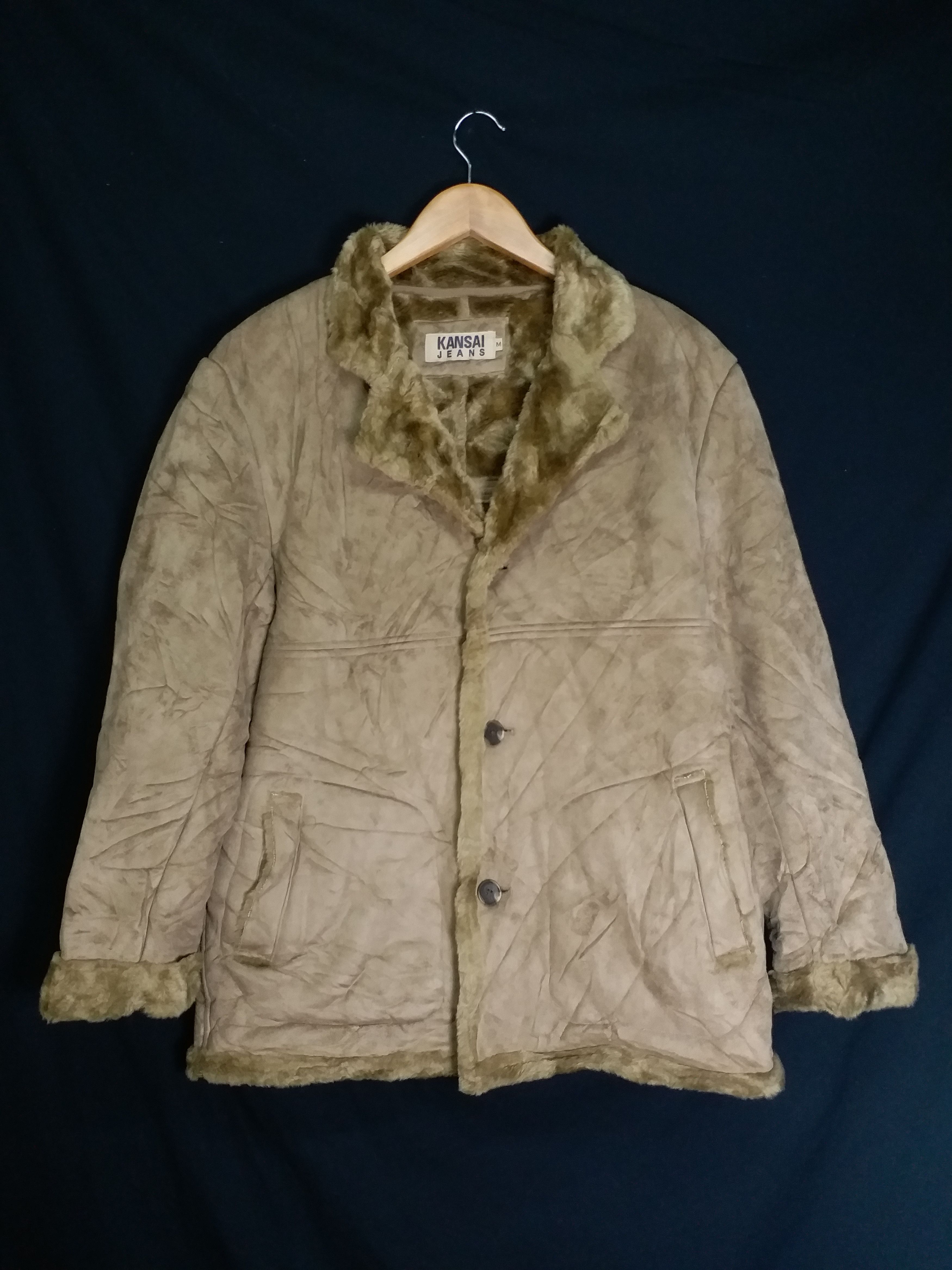 Kansai Yamamoto ✅QUICK SALE🔥KANSAI JEANS Shearling Jacket Brown Size US M / EU 48-50 / 2 - 1 Thumbnail