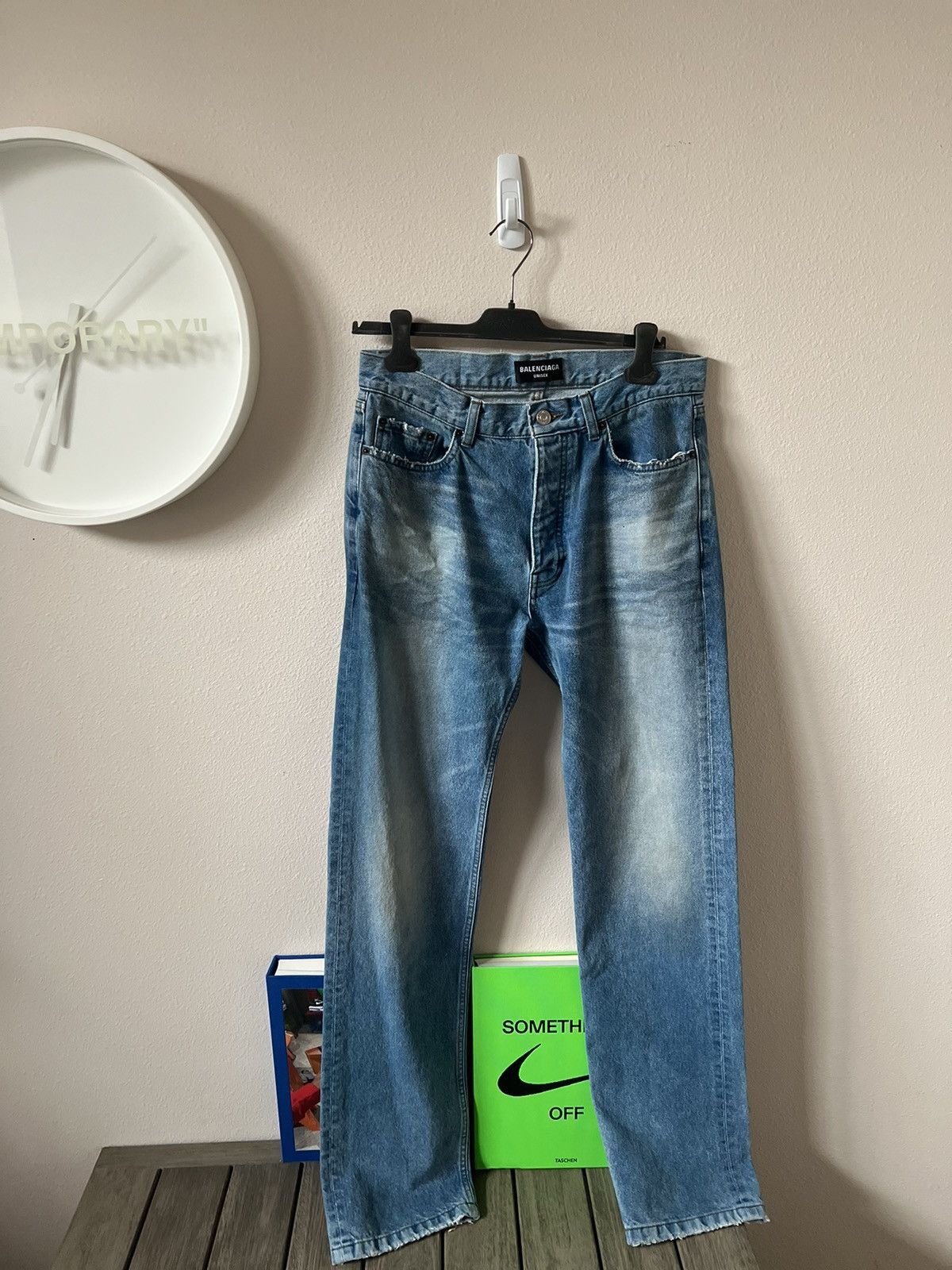 Balenciaga Balenciaga Distressed Blue Jeans Size US 30 / EU 46 - 1 Thumbnail