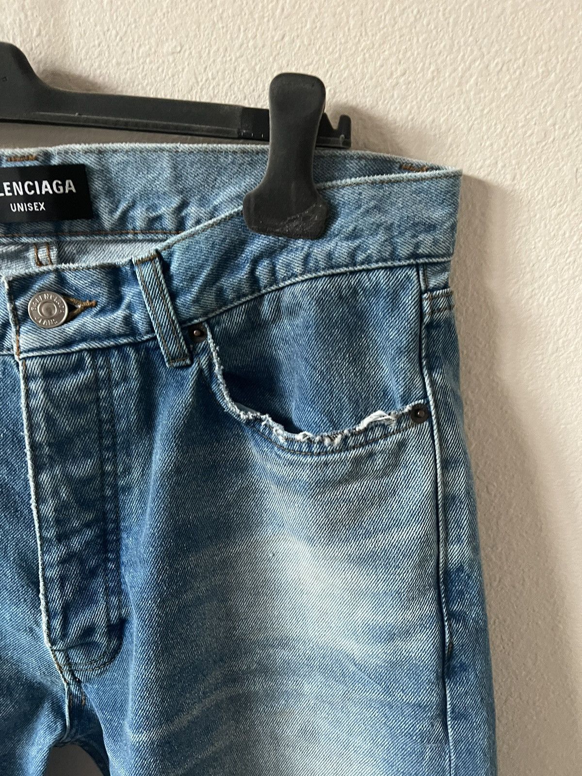 Balenciaga Balenciaga Distressed Blue Jeans Size US 30 / EU 46 - 6 Thumbnail