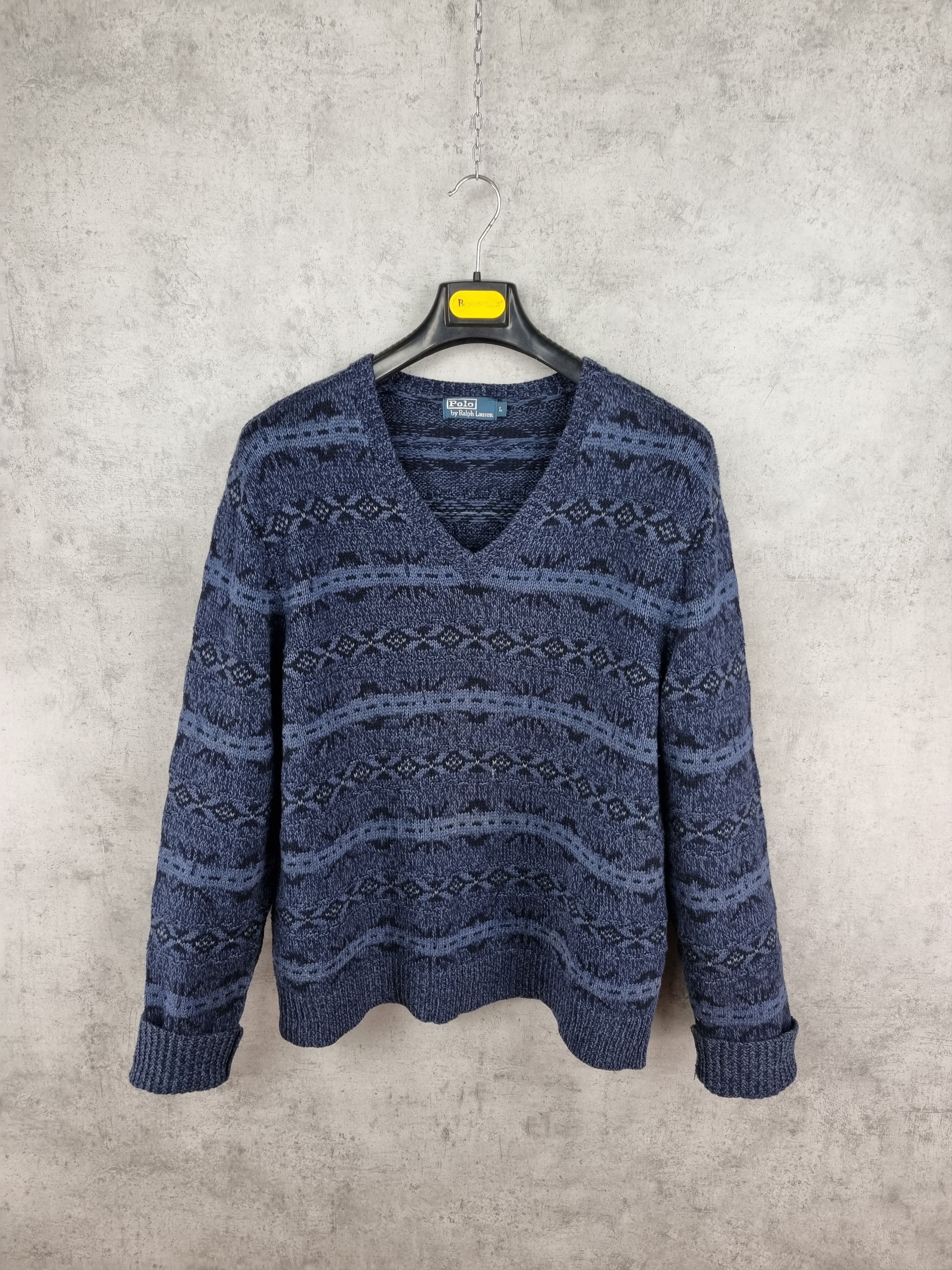 Polo Ralph Lauren × Ralph Lauren Rare Wool/Silk/Linen Polo by Ralph Lauren Knitted Sweater Size US L / EU 52-54 / 3 - 18 Thumbnail