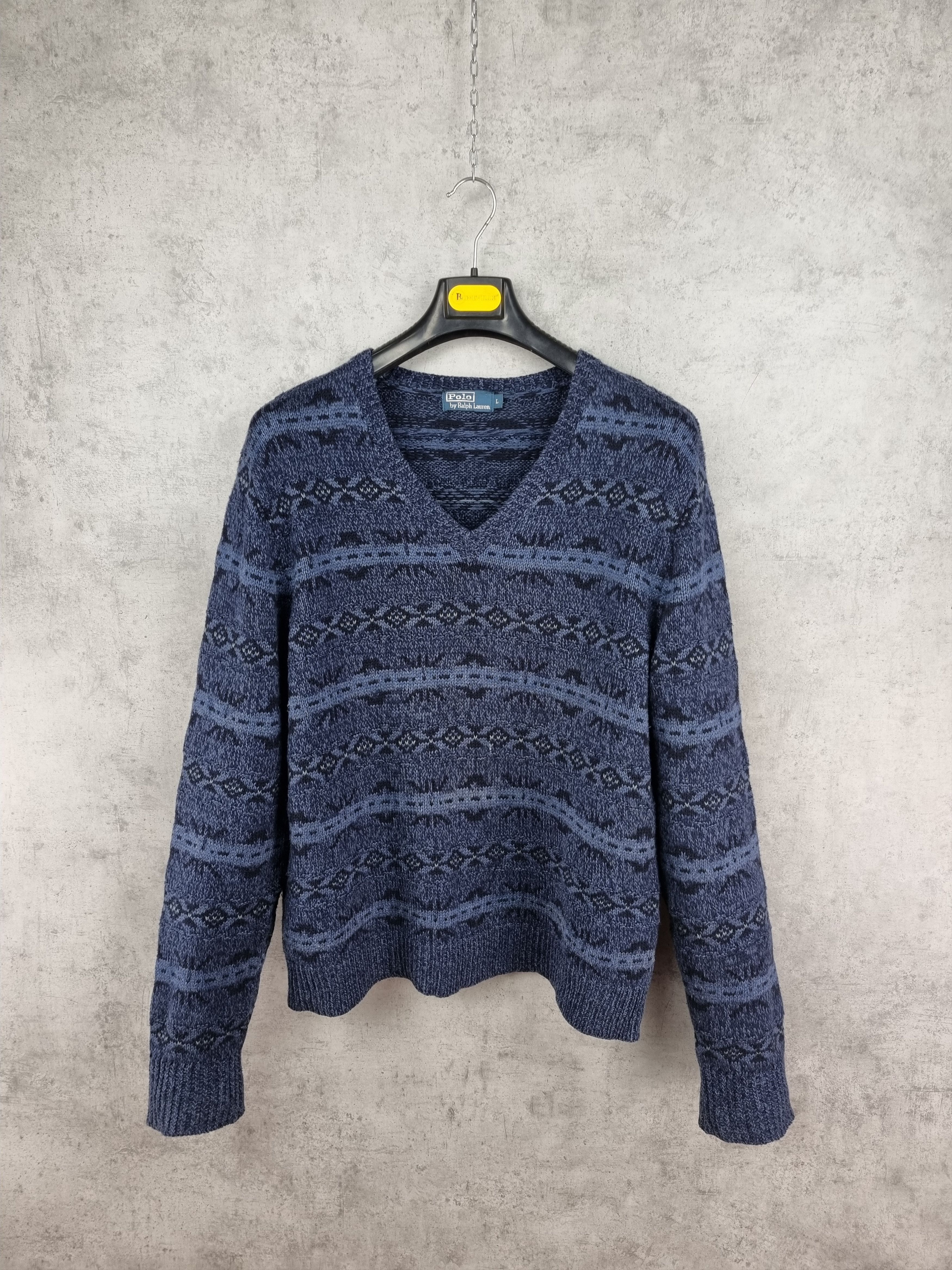 Polo Ralph Lauren × Ralph Lauren Rare Wool/Silk/Linen Polo by Ralph Lauren Knitted Sweater Size US L / EU 52-54 / 3 - 6 Thumbnail