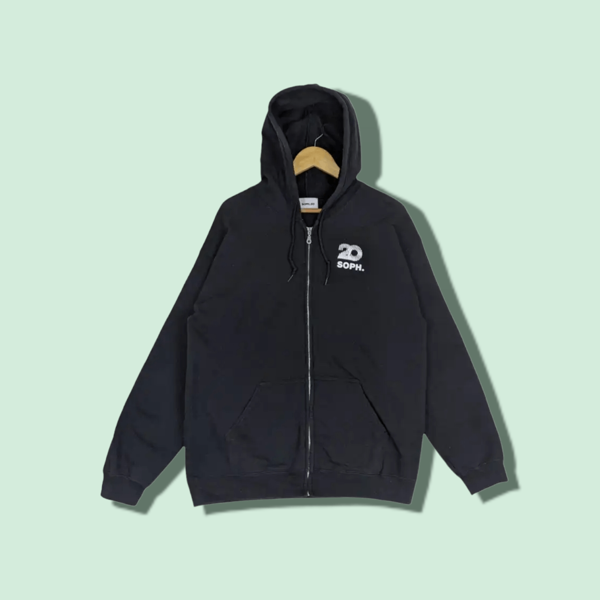 Sophnet. Black Stars Embroidered Cotton hoodie | Grailed