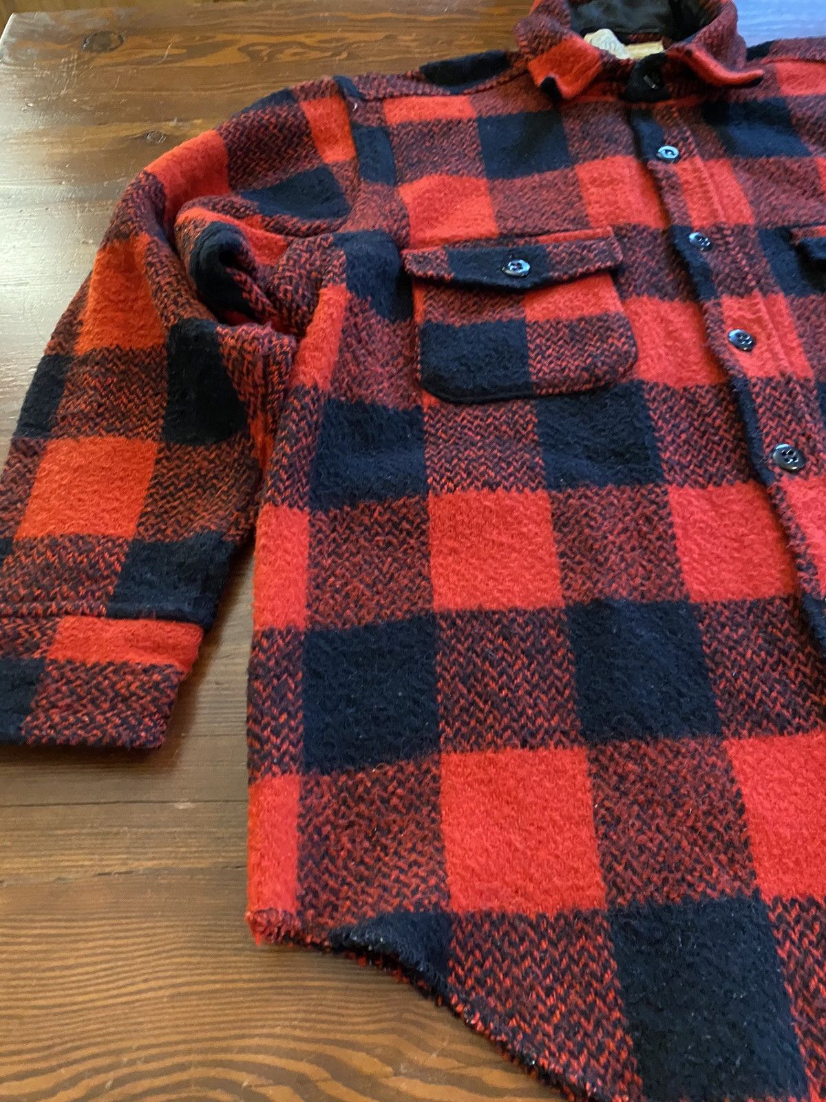 Flannel Vintage 50’s Melton Wool Buffalo Plaid Flannel Shirt Jacket Size US S / EU 44-46 / 1 - 3 Thumbnail