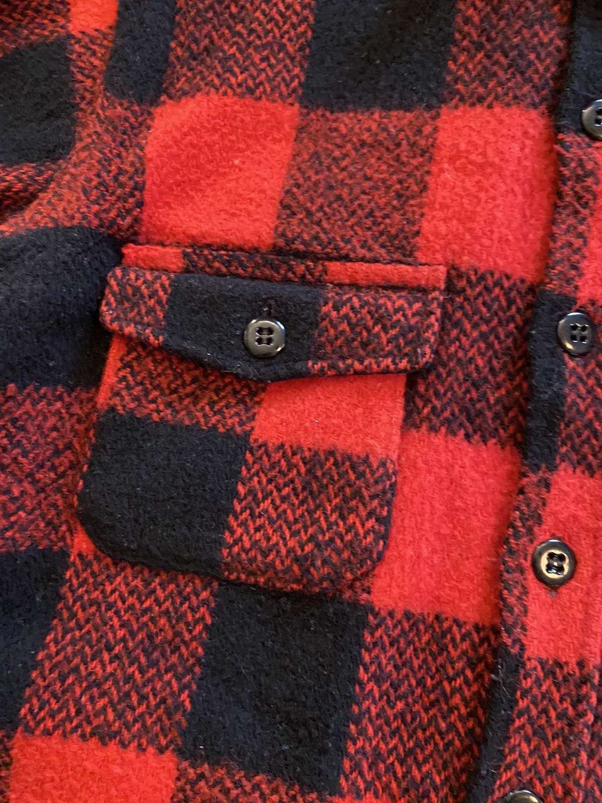 Flannel Vintage 50’s Melton Wool Buffalo Plaid Flannel Shirt Jacket Size US S / EU 44-46 / 1 - 7 Thumbnail
