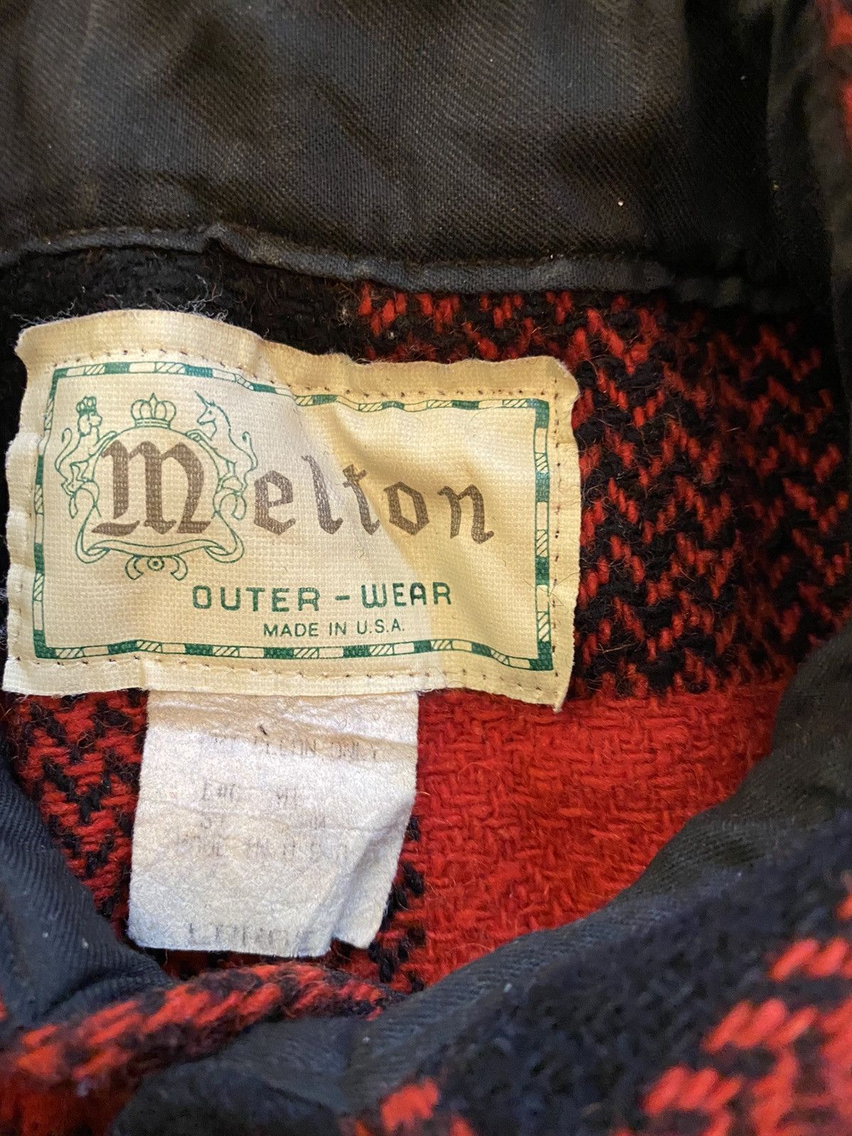 Flannel Vintage 50’s Melton Wool Buffalo Plaid Flannel Shirt Jacket Size US S / EU 44-46 / 1 - 5 Thumbnail
