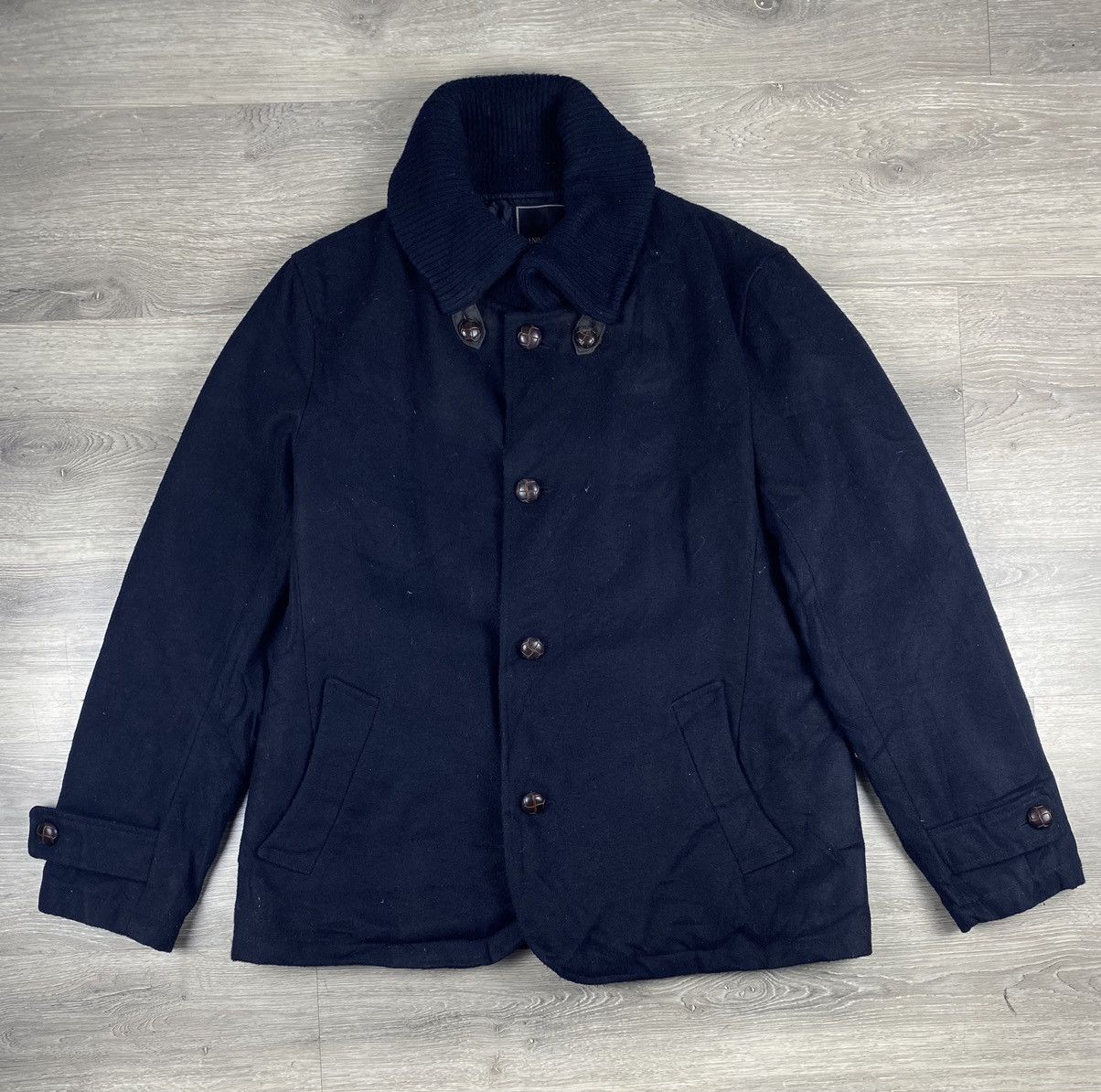 Japanese Brand Nano Universe Wool Coats Quilted Jacket Size XL / US 12-14 / IT 48-50 - 1 Thumbnail