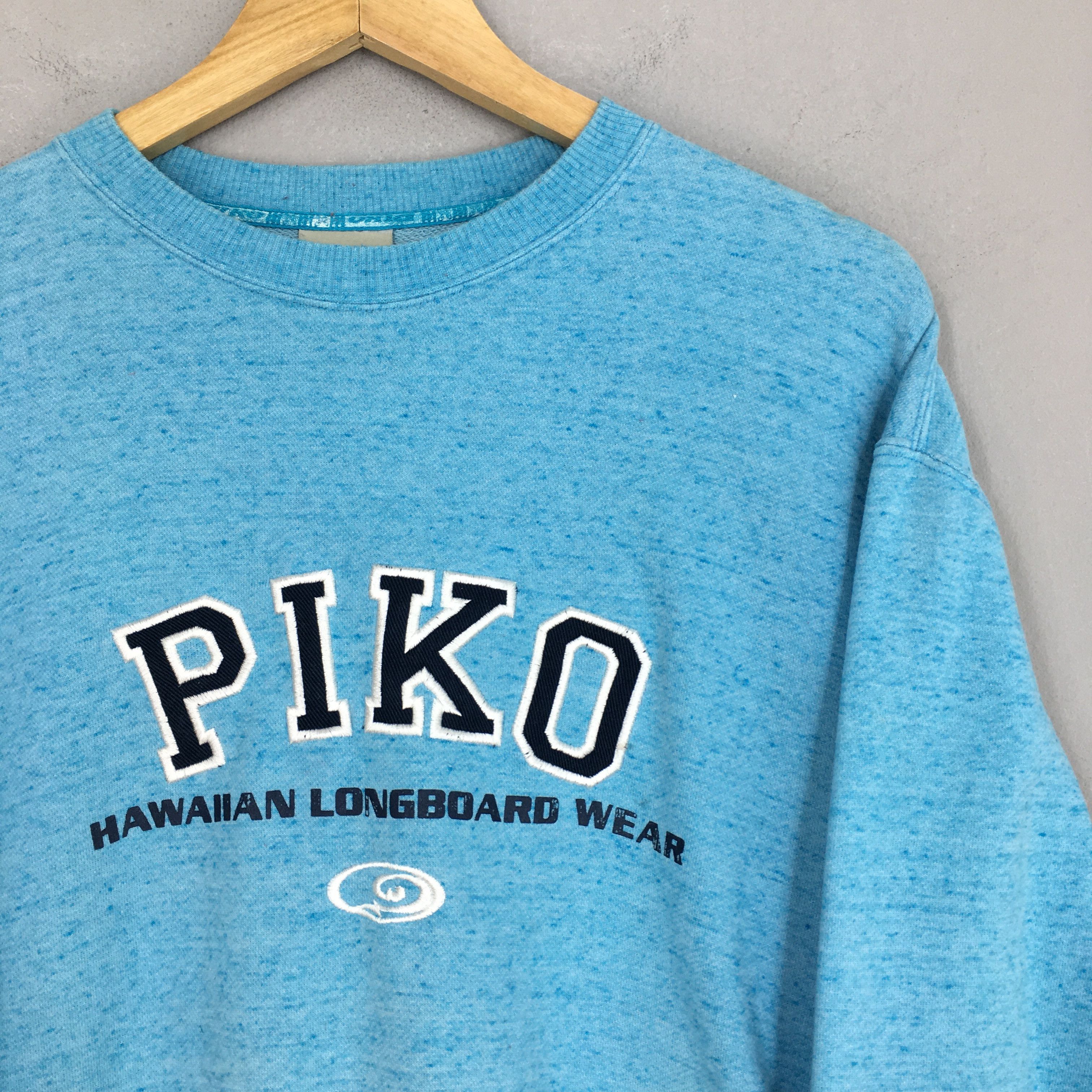 Vintage Vintage 90's Piko Surf Blue Crewneck Surfing Sweater Medium Size US M / EU 48-50 / 2 - 2 Thumbnail