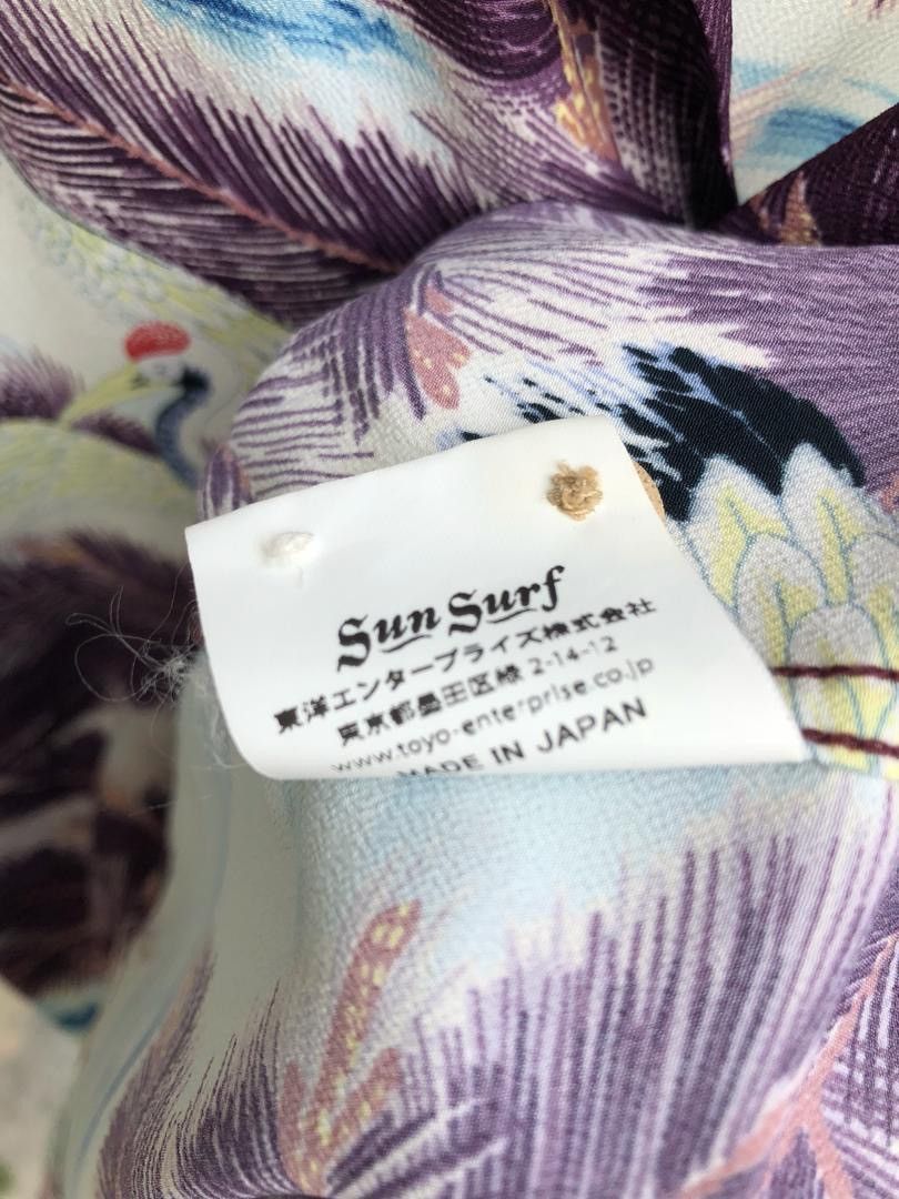 Sun Surf × Toyo Enterprises Sun Surf Japan Palm Trees Japan Crane Crepe Rayon Hawaiian Size US L / EU 52-54 / 3 - 17 Thumbnail