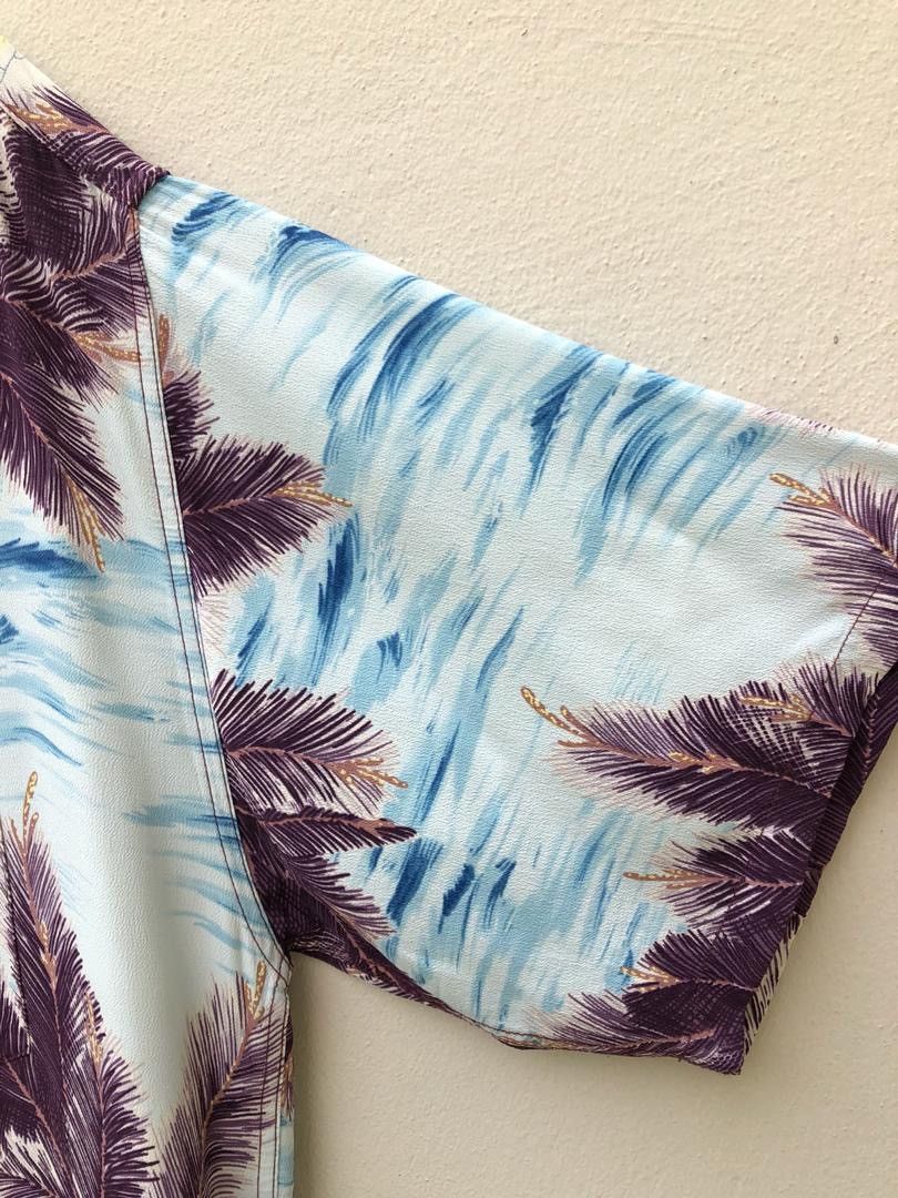Sun Surf × Toyo Enterprises Sun Surf Japan Palm Trees Japan Crane Crepe Rayon Hawaiian Size US L / EU 52-54 / 3 - 9 Thumbnail