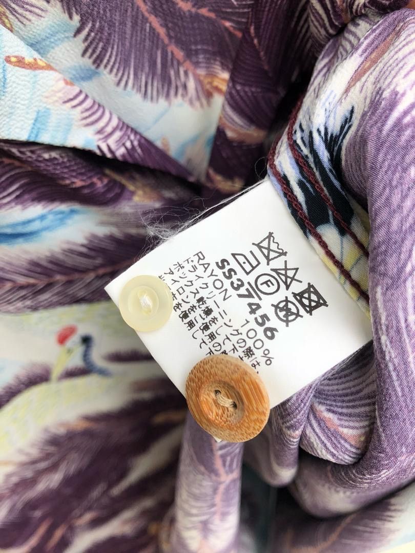 Sun Surf × Toyo Enterprises Sun Surf Japan Palm Trees Japan Crane Crepe Rayon Hawaiian Size US L / EU 52-54 / 3 - 18 Thumbnail