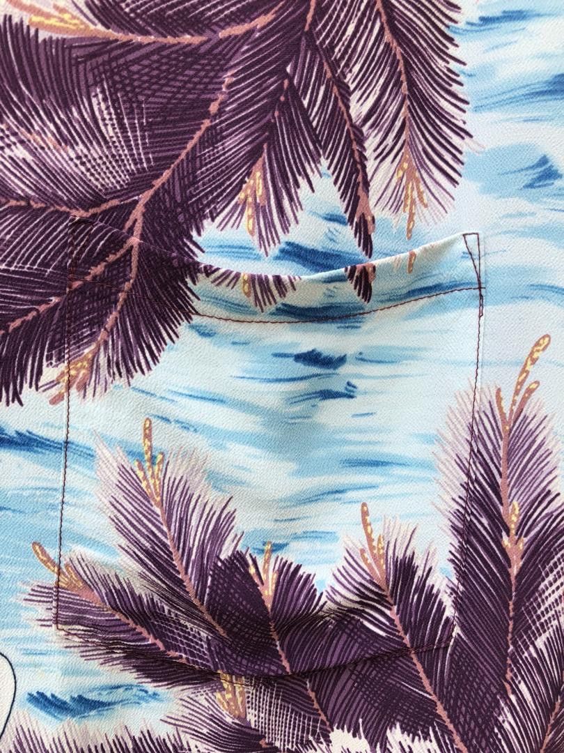 Sun Surf × Toyo Enterprises Sun Surf Japan Palm Trees Japan Crane Crepe Rayon Hawaiian Size US L / EU 52-54 / 3 - 4 Thumbnail
