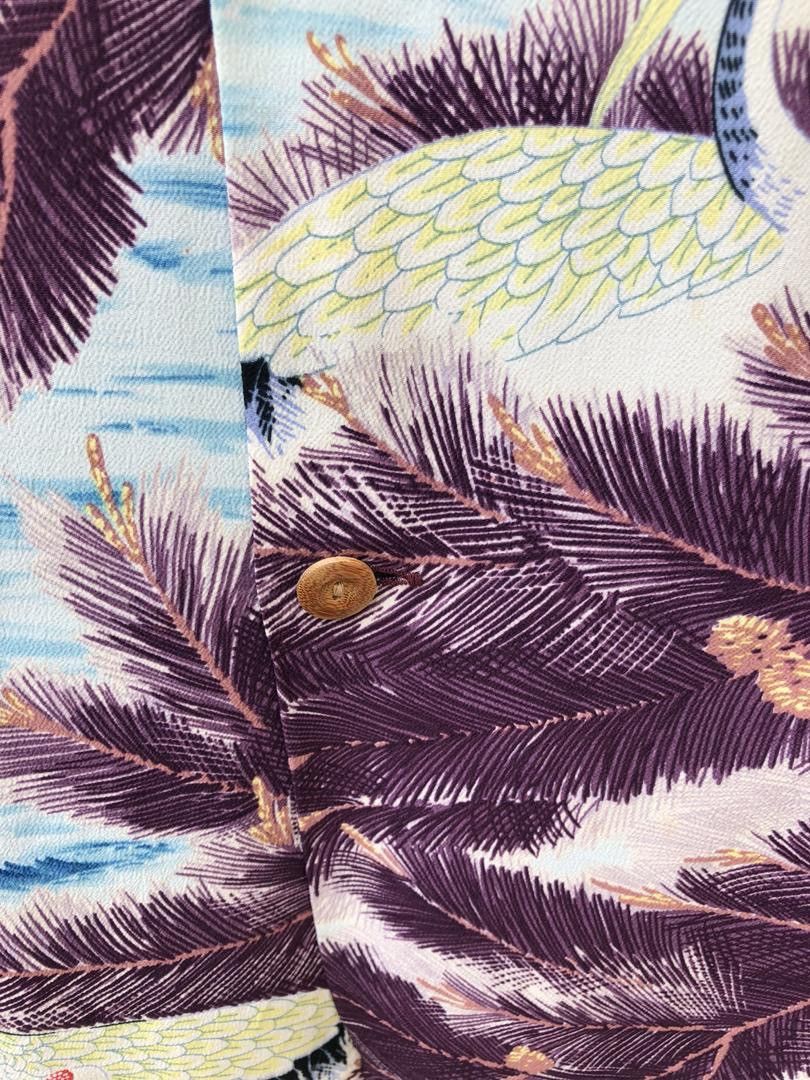 Sun Surf × Toyo Enterprises Sun Surf Japan Palm Trees Japan Crane Crepe Rayon Hawaiian Size US L / EU 52-54 / 3 - 10 Thumbnail