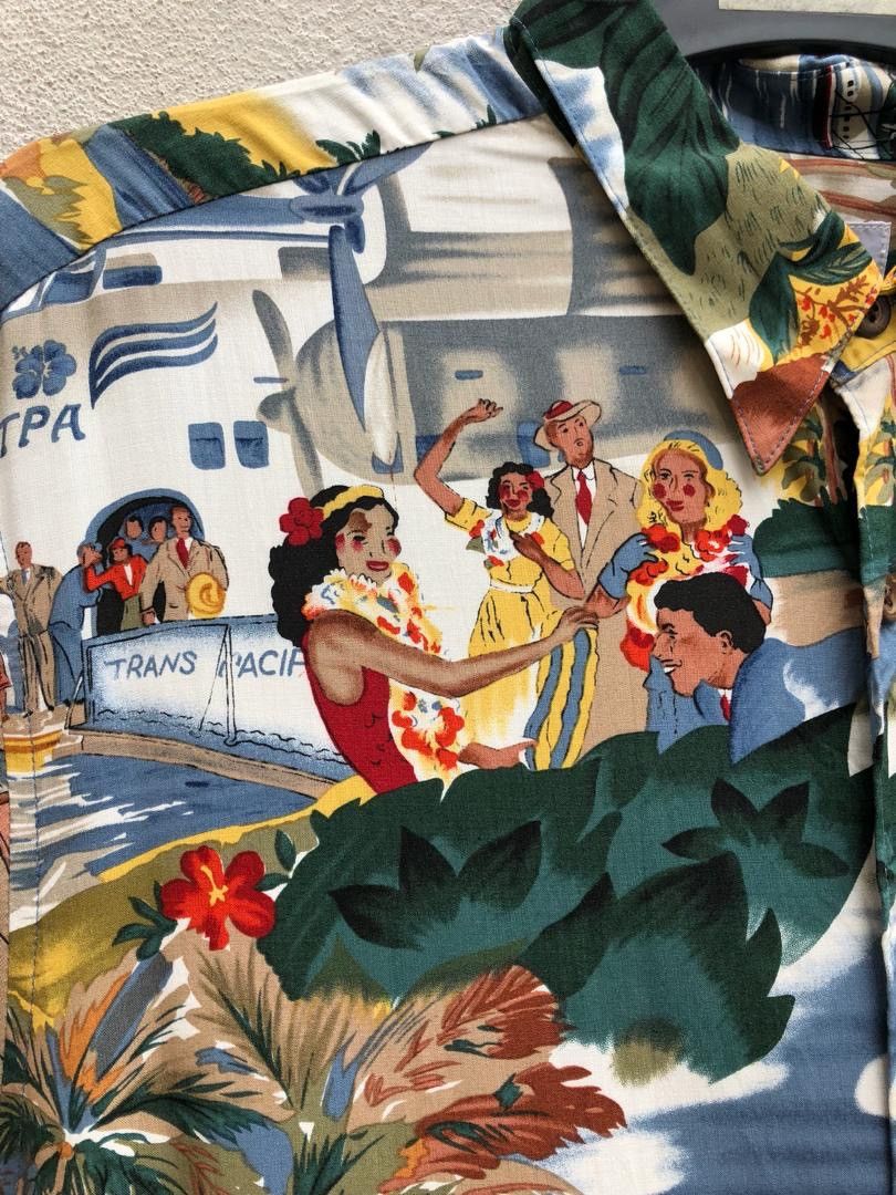 Reyn Spooner NWT Vtg Reyn Spooner Hula Girl Tourist Palm Tree 100% Rayon Size US L / EU 52-54 / 3 - 4 Thumbnail