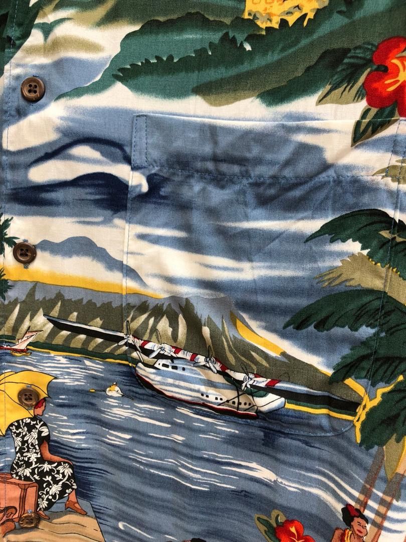 Reyn Spooner NWT Vtg Reyn Spooner Hula Girl Tourist Palm Tree 100% Rayon Size US L / EU 52-54 / 3 - 9 Thumbnail
