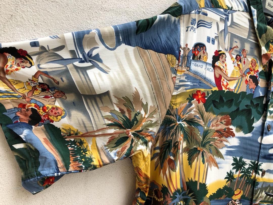 Reyn Spooner NWT Vtg Reyn Spooner Hula Girl Tourist Palm Tree 100% Rayon Size US L / EU 52-54 / 3 - 5 Thumbnail
