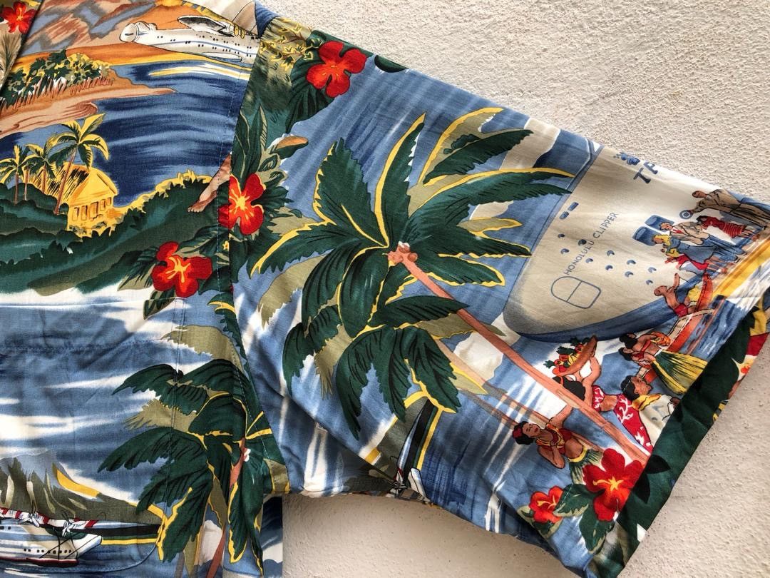 Reyn Spooner NWT Vtg Reyn Spooner Hula Girl Tourist Palm Tree 100% Rayon Size US L / EU 52-54 / 3 - 3 Thumbnail