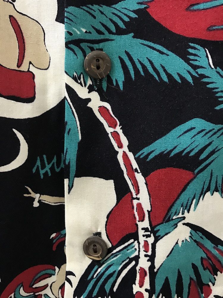 Other Pau Hana Hawaii Palm Tree Hula Girl Rayon Shirt Size US M / EU 48-50 / 2 - 6 Thumbnail