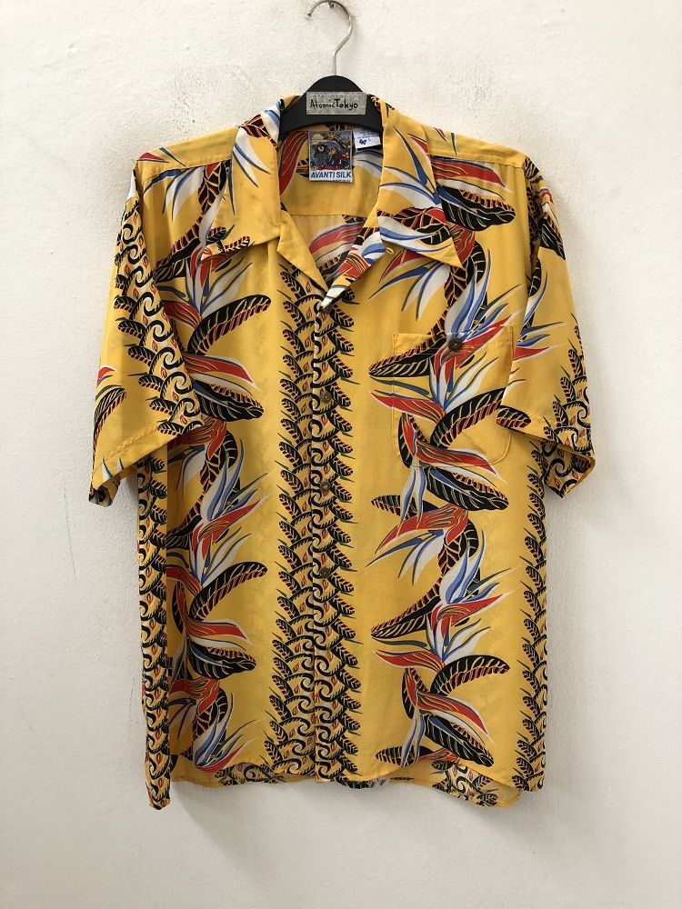 Other Vintage Avanti Silk Floral Flower Hawaiian Size US L / EU 52-54 / 3 - 3 Thumbnail