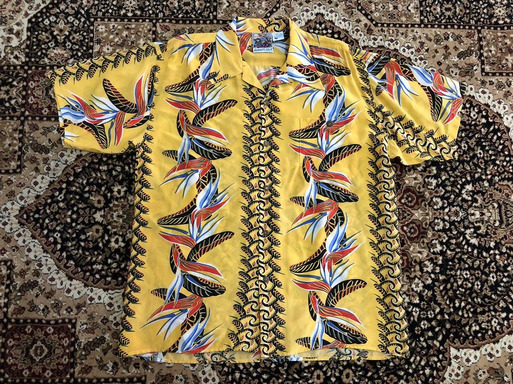 Other Vintage Avanti Silk Floral Flower Hawaiian Size US L / EU 52-54 / 3 - 1 Thumbnail