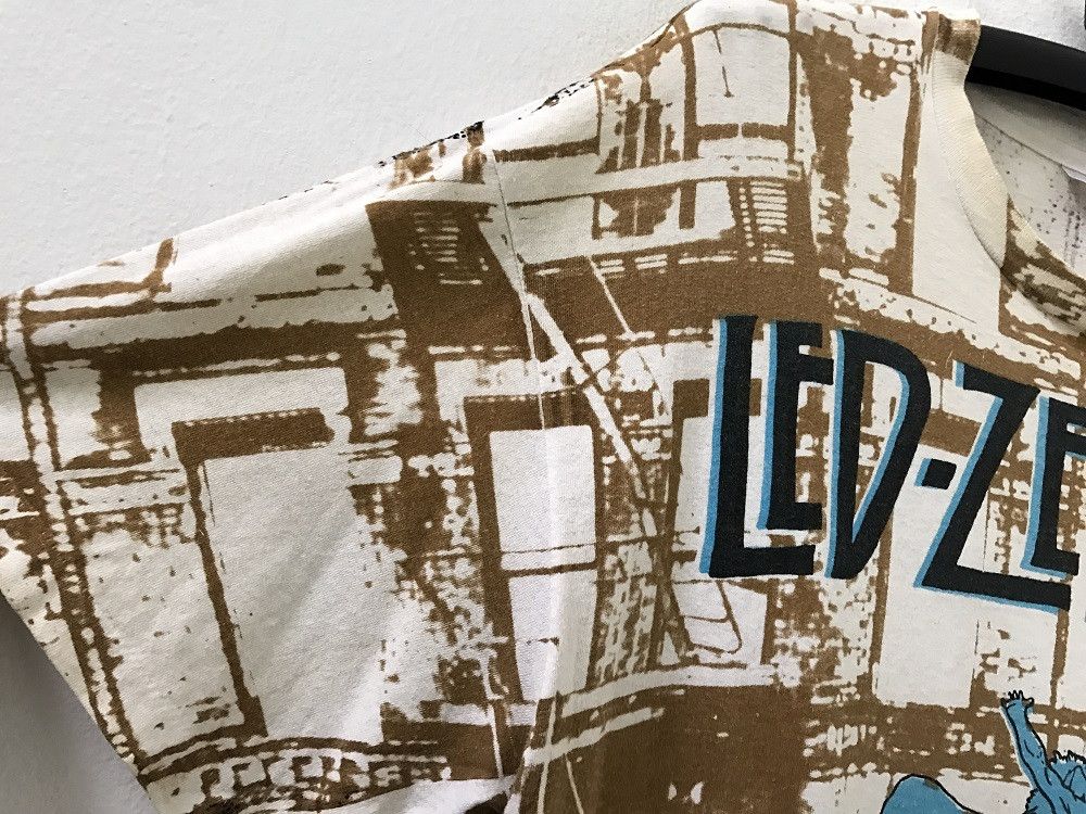 Band Tees × Led Zeppelin Vintage Early 90s Led Zeppelin Blue Angel All Print Size US XL / EU 56 / 4 - 10 Thumbnail