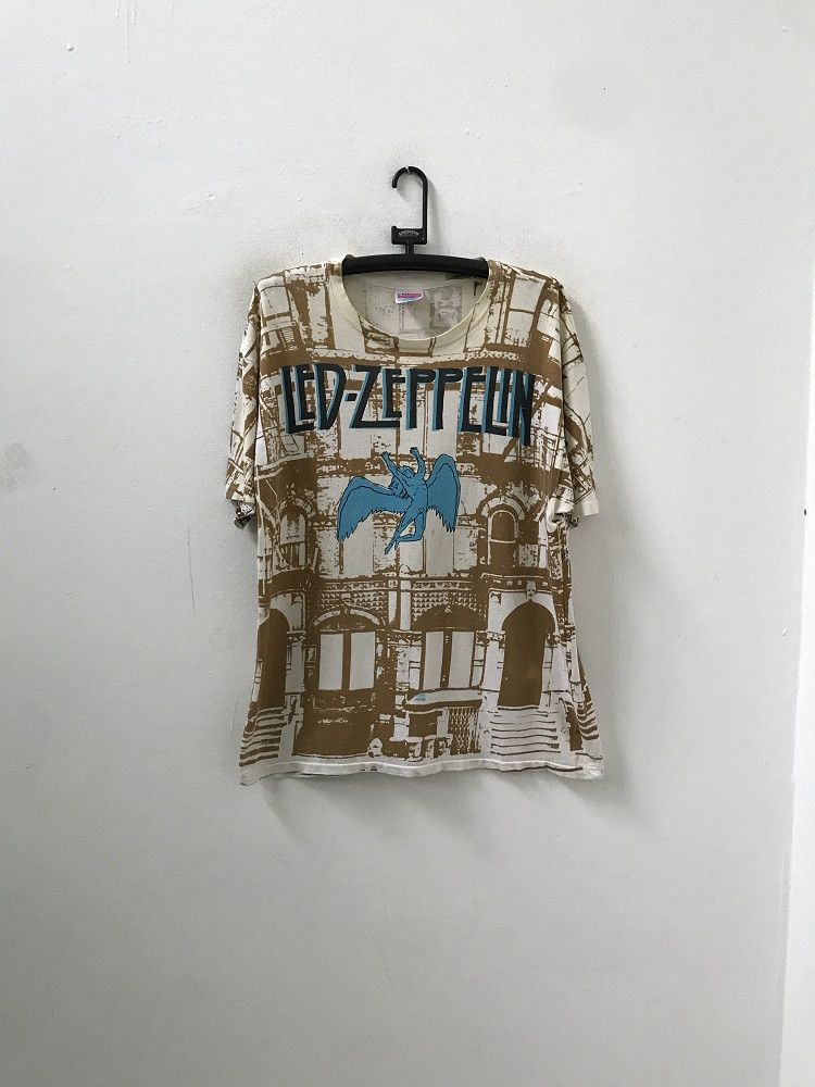 Band Tees × Led Zeppelin Vintage Early 90s Led Zeppelin Blue Angel All Print Size US XL / EU 56 / 4 - 2 Thumbnail