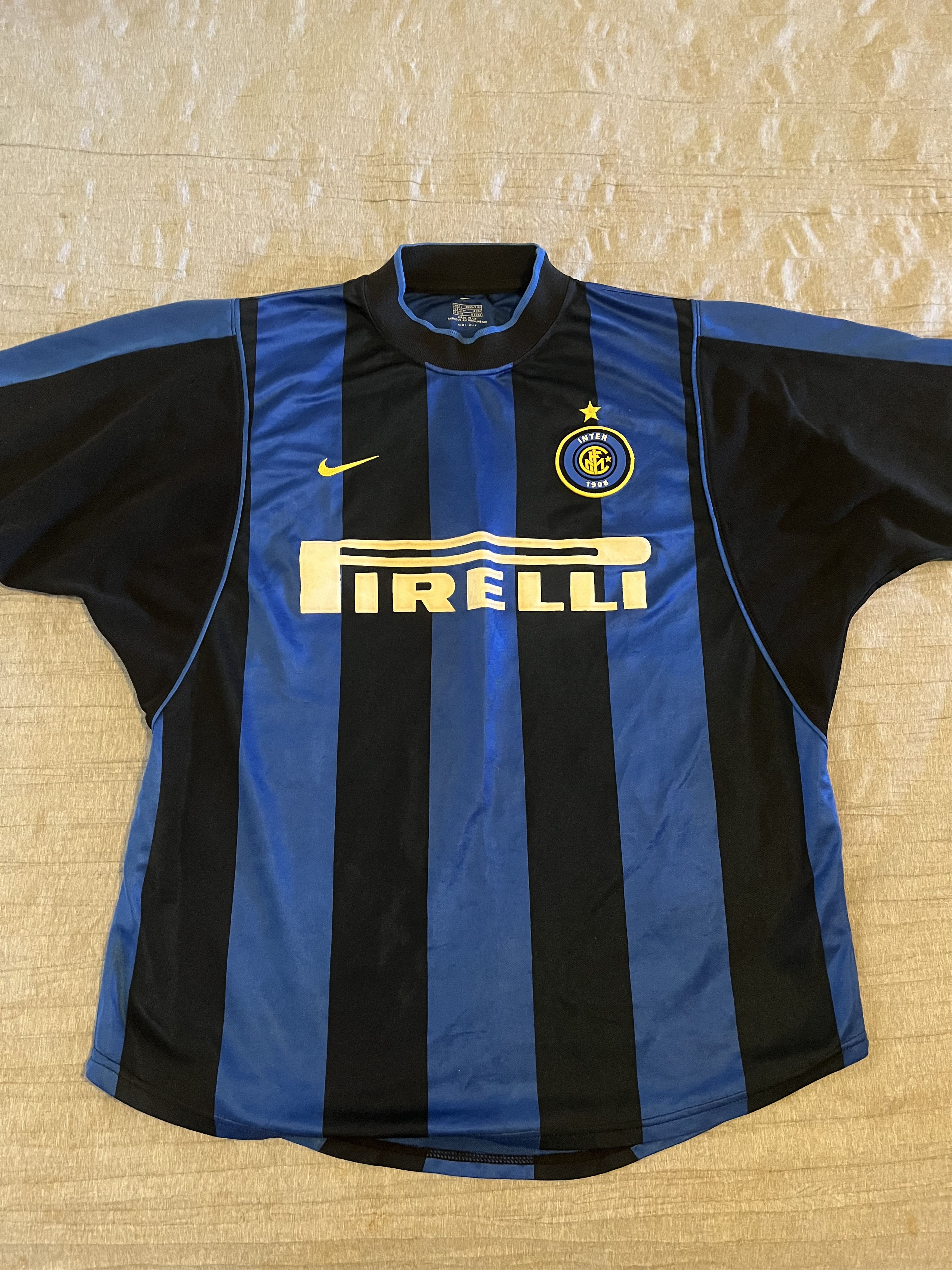 Image of Nike Inter Milan 99-00 Home Kit in Blue, Men's (Size Large)