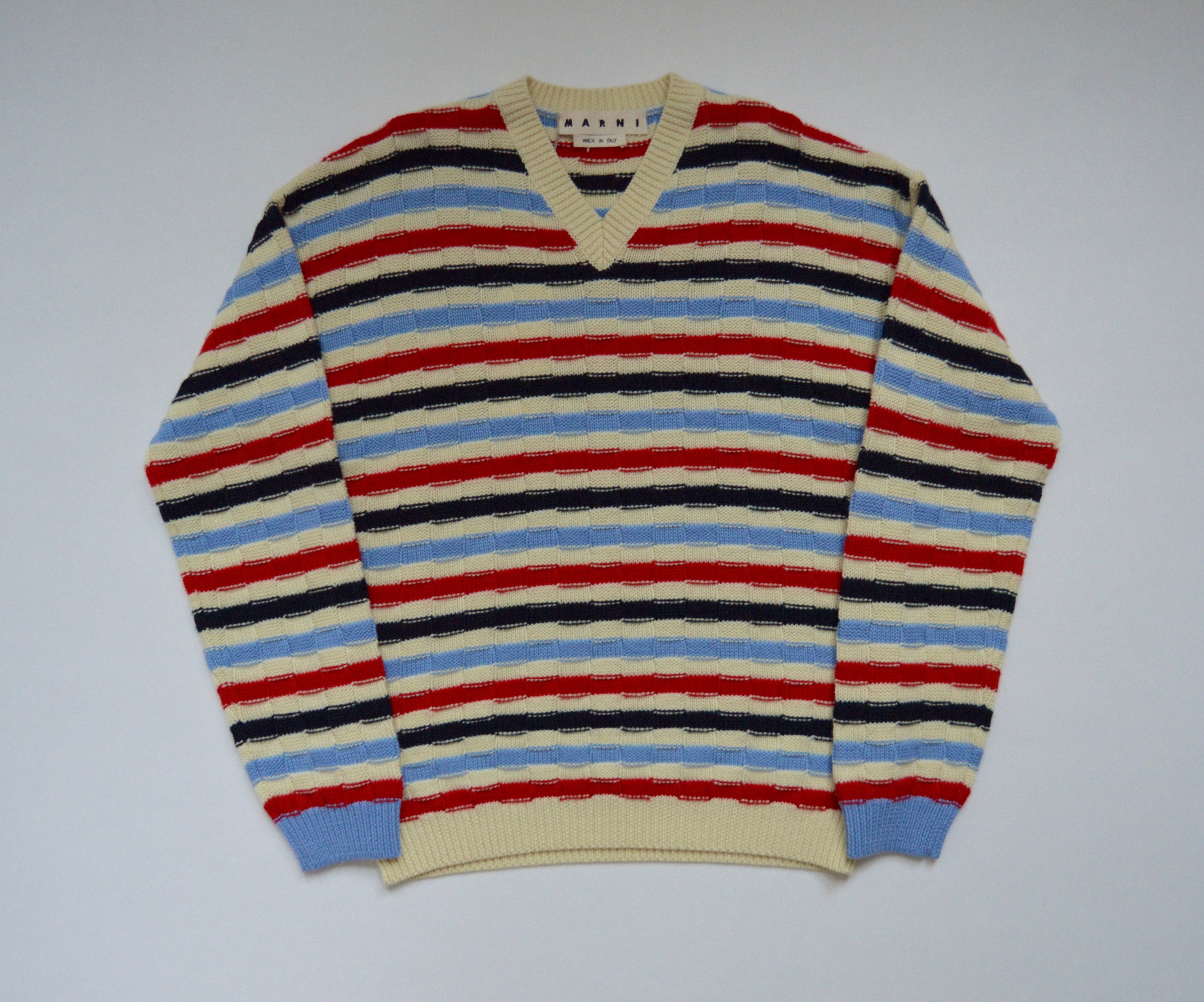 A/W 20 Striped Checkerboard Sweater