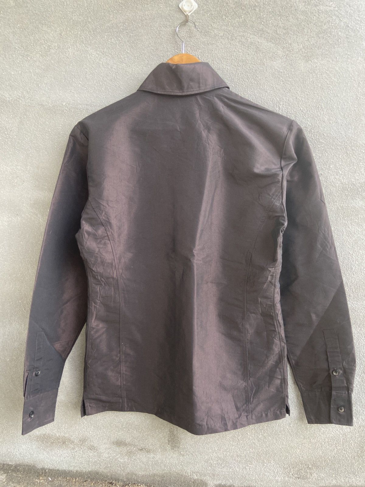 5351 POUR LES HOMMES × Japanese Brand × Vintage Vintage 5351 Pour Les Hommes Shiny Button Up Shirt Size US M / EU 48-50 / 2 - 2 Thumbnail